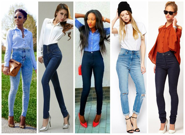 Высокие джинсы