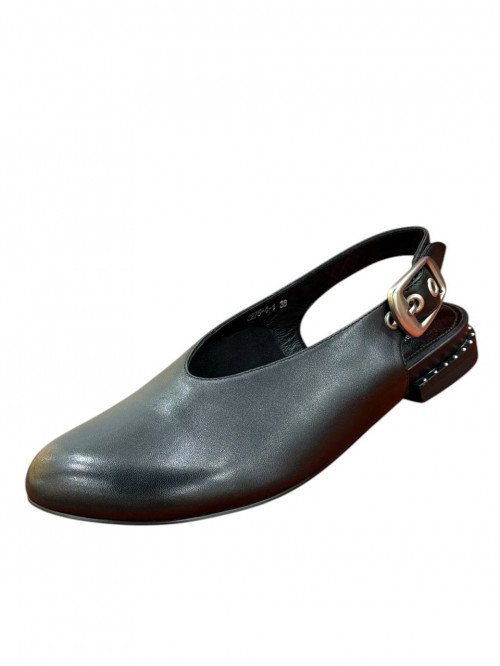 Босоноки черная  кожа  VEIDIAMO фото  1