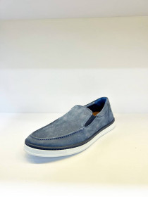 Мужские слипоны, синний нубук 30491  фото