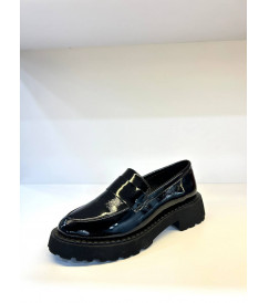 Лоферы, черный лак 30194 Aquamarin фото