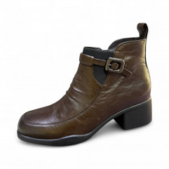 Черевики, коричнева шкіра 31413  фото