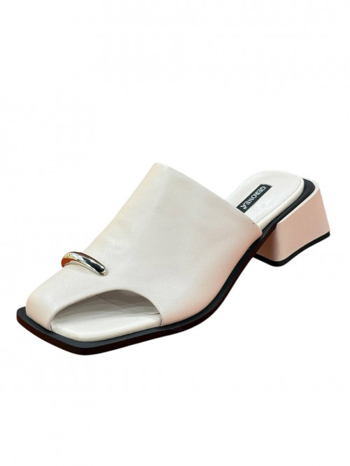 Сабо молочная кожа  Molka фото  1