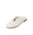 Шлепанцы мюлли, белая кожа  Sasha Fabiani фото  1