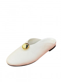 Шлепанцы мюлли, белая кожа 31652 Sasha Fabiani фото