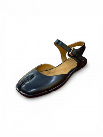 Босоніжки мюлі, чорна шкіра 31572  фото