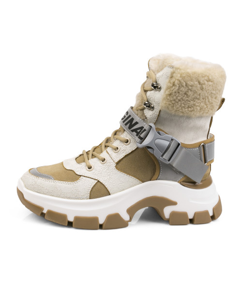 Женские зимние кожаные ботинки  MiZari фото  1