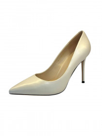 Лодочки, белая кожа 31389  фото