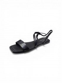 Босоніжки чорна шкіра 31626  фото