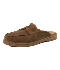 Мюли беж замша Loro Piano 31026  фото