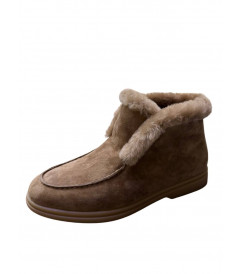 Лоферы высокие, беж нубук 31302 Arees Meniva фото