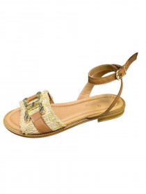 Женские кожанные  босоножки  31231  фото