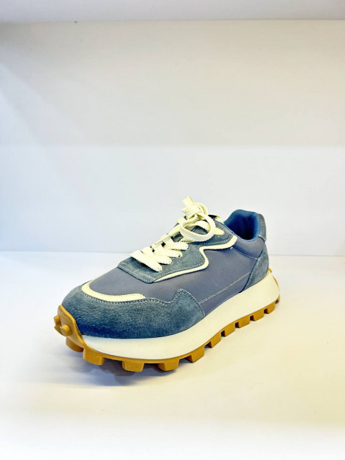 Кроссвки синяя замша +текстиль  Lifexpert фото  1