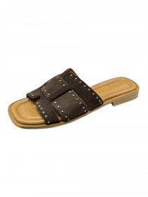 Женские замшевые шлепанцы 31219  фото