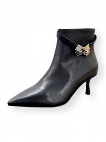  Ботильоны черная кожа 31455  фото