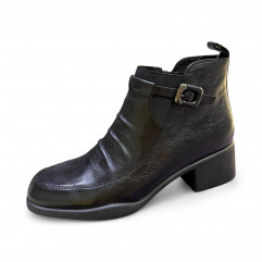 Ботинки черная кожа 31348  фото