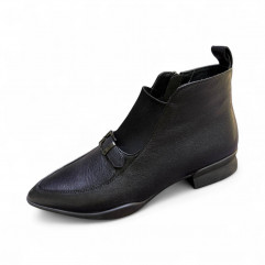 Ботинки черная кожа 31353  фото