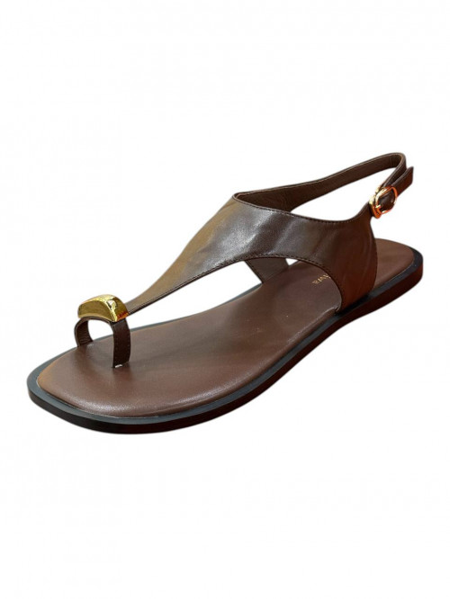 Босоніжки шоколадная кожа  Arees Meniva фото  1