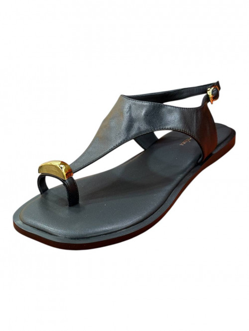 Босоніжки черная кожа  Arees Meniva фото  1