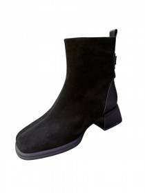 Жіночі  шкіряні+замша черевики 31498  фото