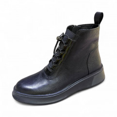 Женские осенние кожаные ботинки 31324  фото