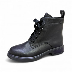 Женские осенние кожаные ботинки 31326  фото