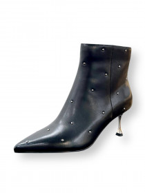 Ботильоны  черная  кожа 31431  фото