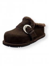 Мюли, коричневая замша 31436  фото