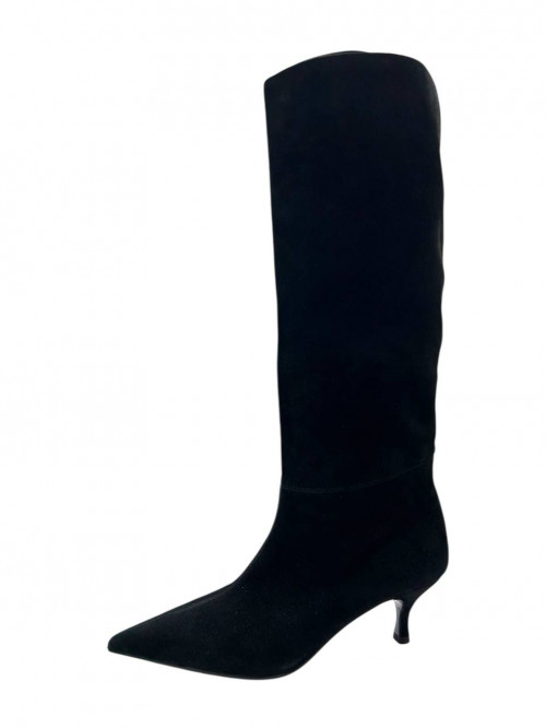 Чоботи високі,темно-шоколадна замша  GELUSSI фото  1