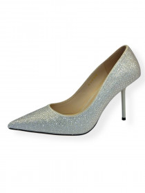 Лодочки серебро в камнях 31386  фото