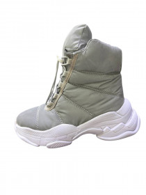 Дутіки сірі, біла підошва 31469  фото