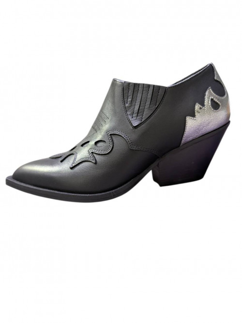 Козаки черная кожа  MEGERA фото  1