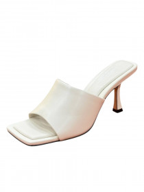 Сабо белая  кожа 31819  фото