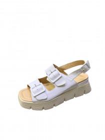 Женские кожаные босоножки 29895  фото