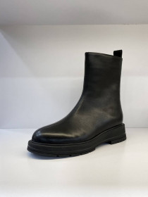Ботинки черная кожа 30288  фото