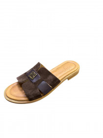 Женские замшевые шлепанцы 31173  фото