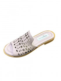 Женские кожанные шлепанцы 31288  фото