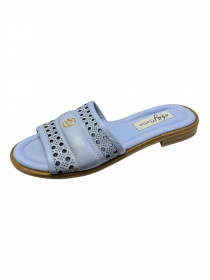 Женские кожанные шлепанцы 31289  фото