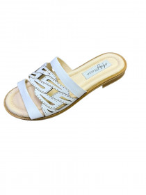 Женские кожанные шлепанцы 31294  фото