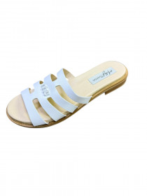 Женские кожанные шлепанцы 31296  фото