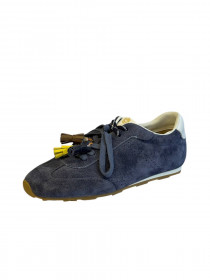 Кроссовки синяя замша 31657  фото