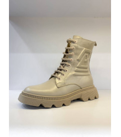 Женские осенние кожаные ботинки 30019  фото