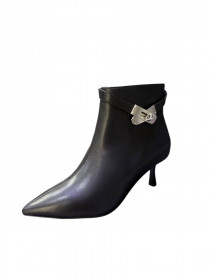  Ботильоны черная кожа 31493  фото