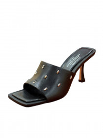 Сабо чорна шкіра 31794 VEIDIAMO фото