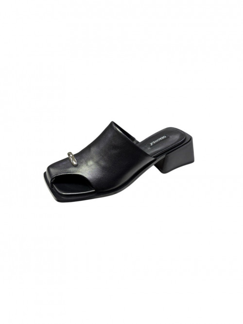 Сабо черная  кожа  Molka фото  1