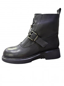 Женские зимние кожаные ботинки 31334  фото