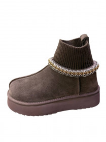 Угги  шоколадная замша 31407  фото