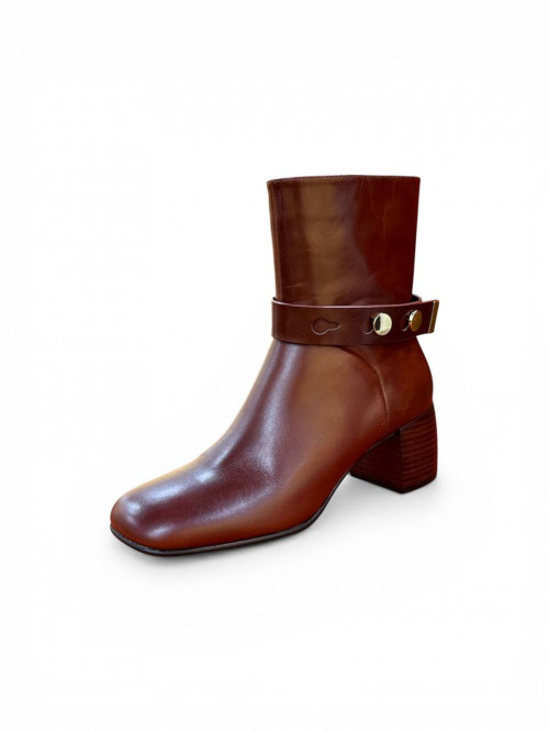 Ботинки коричневая кожа  AIDINI фото  1