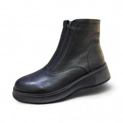 Черевики, чорна шкіра 31362  фото