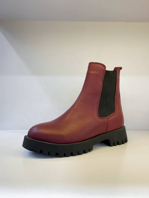 Ботинки челси бордо кожа  Bolset фото  1