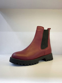 Черевики челсі бордо шкіра 30146  фото
